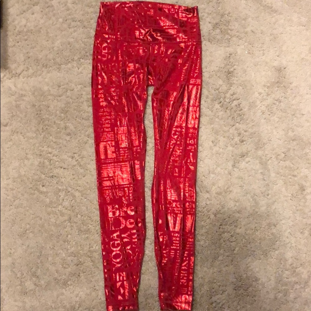 LuLu Lemon foil leggings
